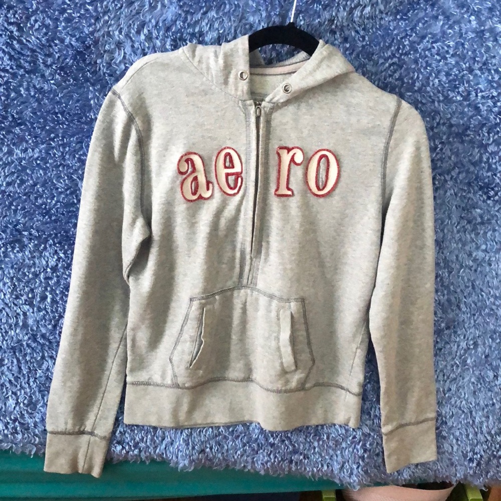 aeropostale grey zip up